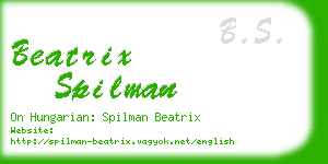 beatrix spilman business card